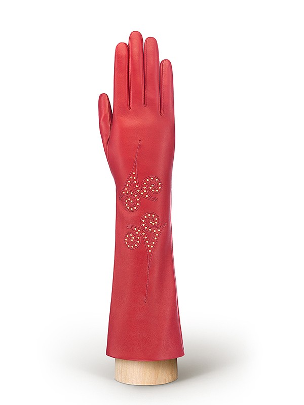 Перчатки женские Eleganzza F-IS0018 красные, р. 7.5