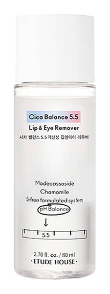 

Средство для снятия макияжа Etude House Cica Balance 5.5 Lip&Eye Remover 80 мл, двухфазное