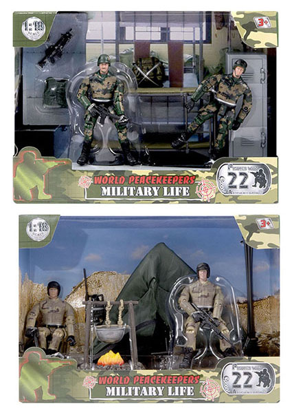 фото Игровой набор "армейская жизнь" с 2 фигурками, 1:18 world peacekeepers