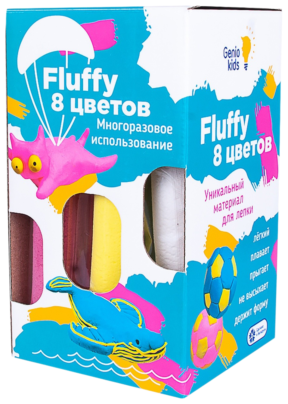 фото Набор для лепки из пластилина genio kids fluffy ta1503