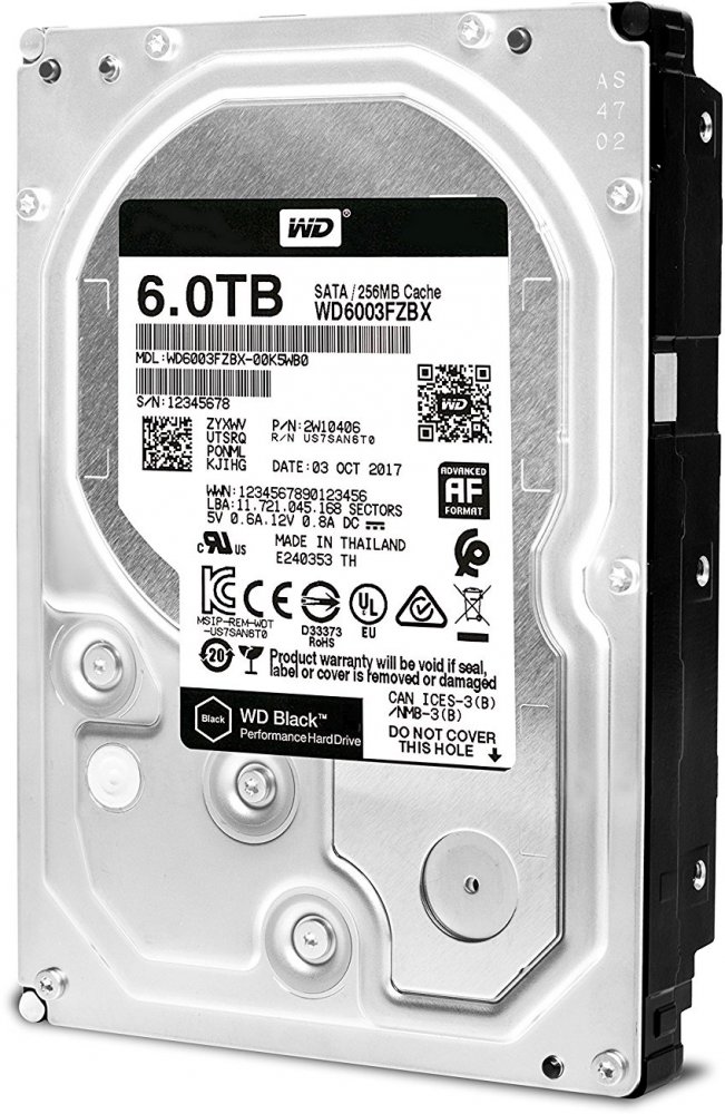 фото Жесткий диск sata 6tb 7200rpm 6gb/s 256mb black wd6003fzbx wdc