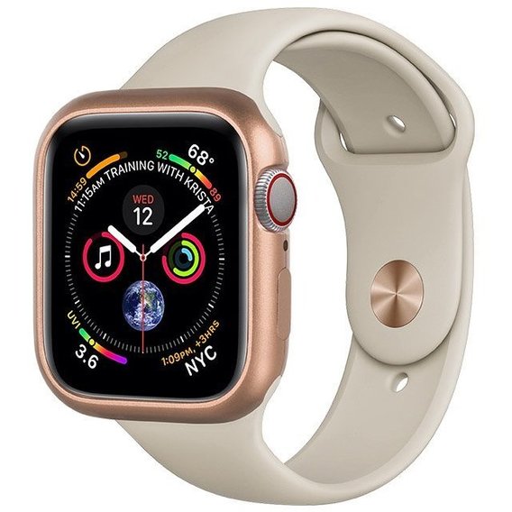 фото Чехол coteetci aluminium magnet case для apple watch series 4 44 mm gold