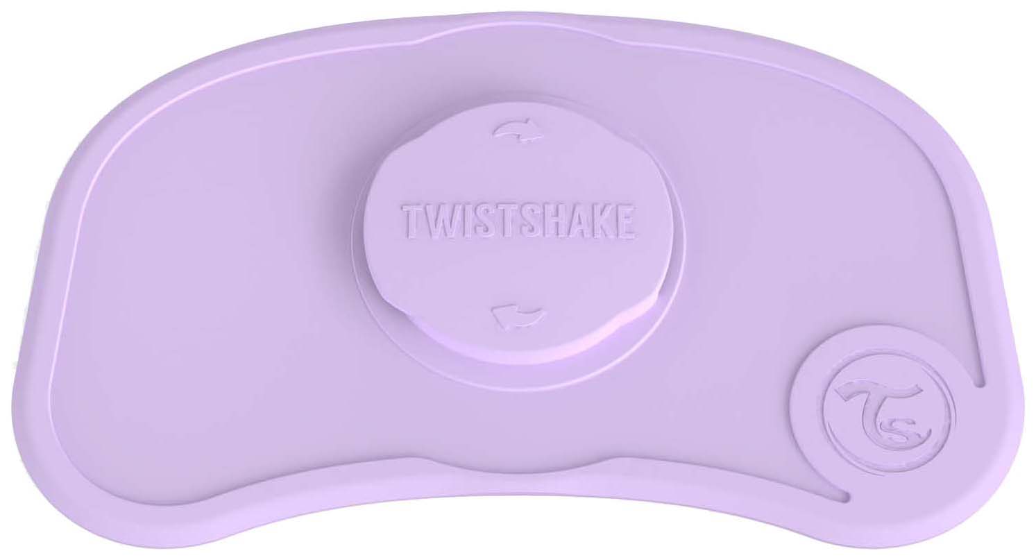 фото Коврик для кормления с тарелочкой twistshake click mat mini, пастельный фиолетовый