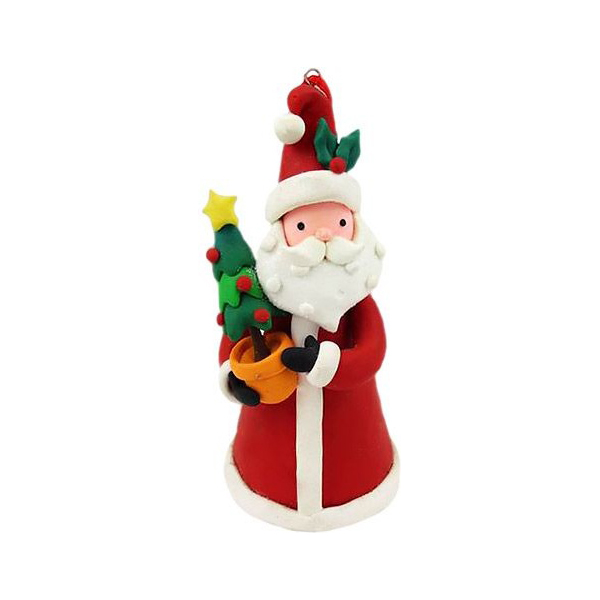 Елочная игрушка Crystal Deco Санта с елочкой MA7606B 12 см 1 шт.