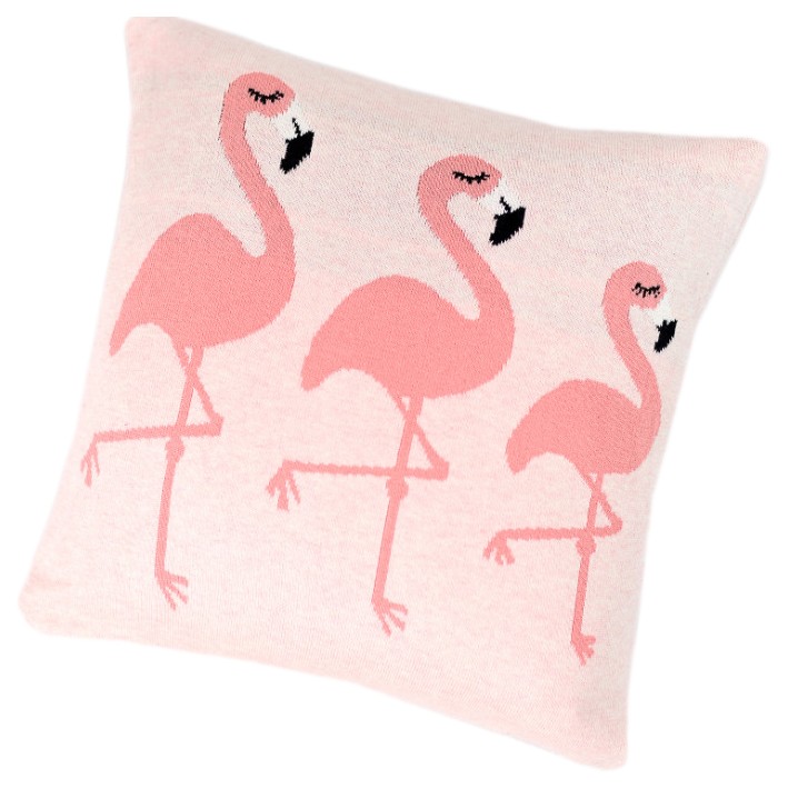 фото Подушка bizzi growin (биззи гровин) flamingos вязаная bg044