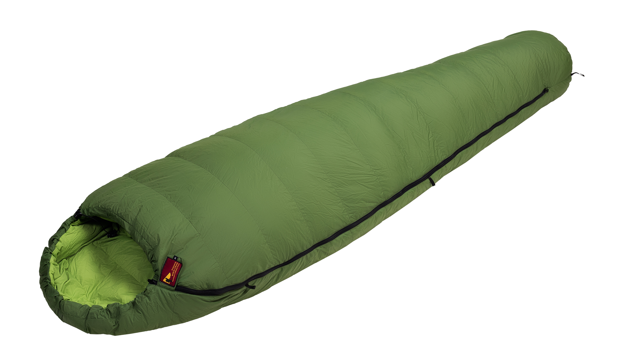 Спальный мешок Bask Trekking 600+FP V2 S темно-зеленый/зеленый, правый