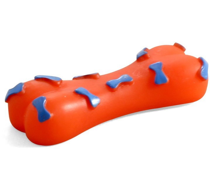 

Игрушка-пищалка для собак Triol Кость-мини из винила, красная, 9,5 см