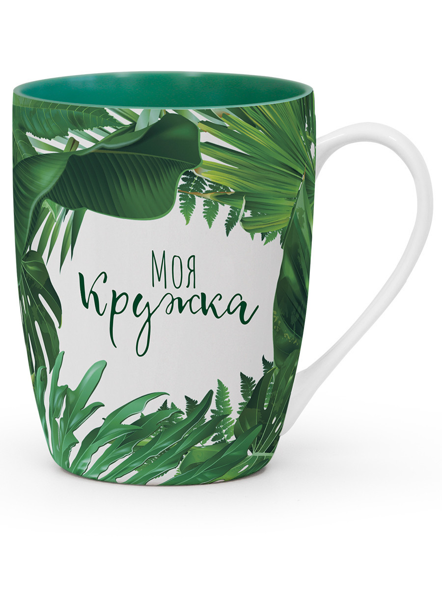 

Кружка Be Happy "FLORA" с надписью "Моя кружка", Зеленый, Be Happy KFL014