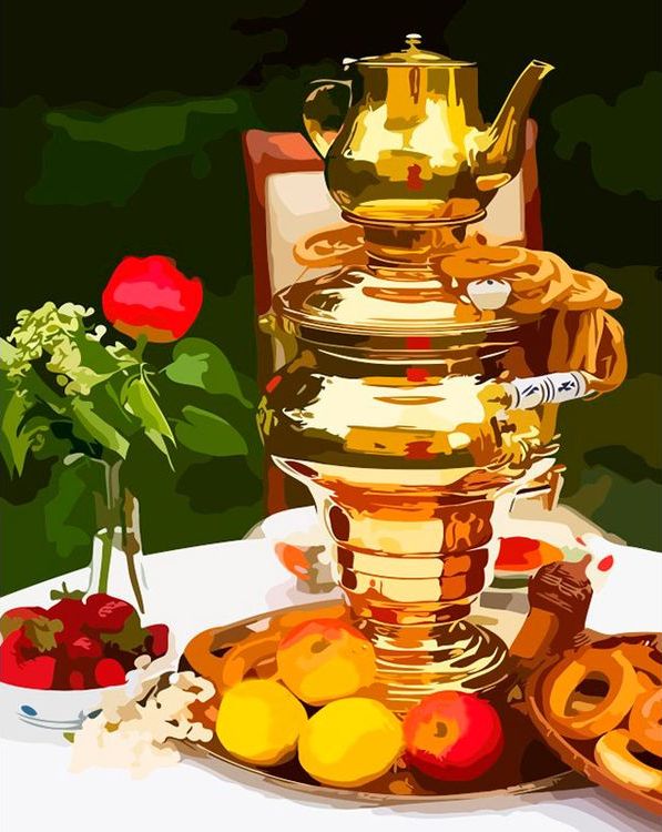 

Живопись по номерам Фрея Чаепитие на веранде, 50x40, Чаепитие на веранде