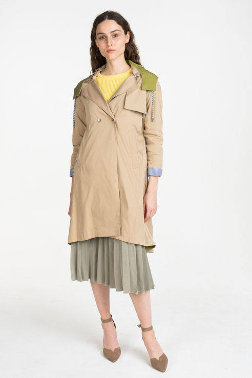 

Тренч женский ElectraStyle 3-9045-295 бежевый 44 RU, 3-9045-295