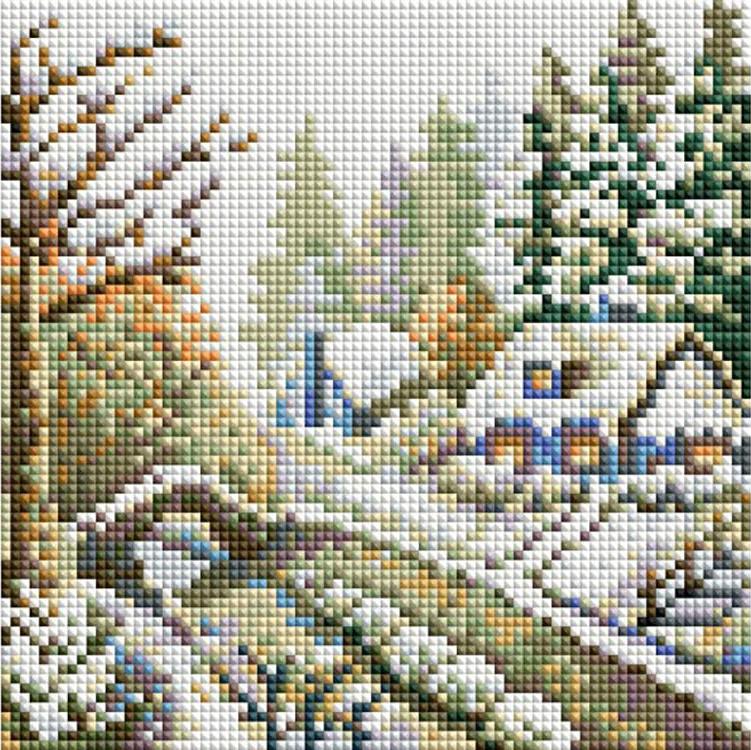 

Алмазная вышивка Белоснежка Зима, 20x20 см, Зима