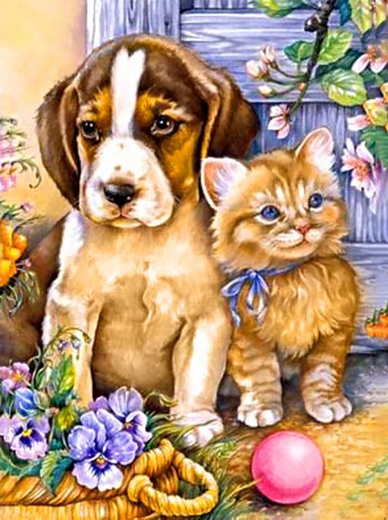 

Алмазная вышивка Гранни Лучшие друзья, 27x38 см, Лучшие друзья