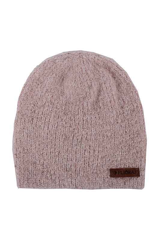 

Шапка бини женская Flioraj 348FJ розовая р. 56-58, 348FJ