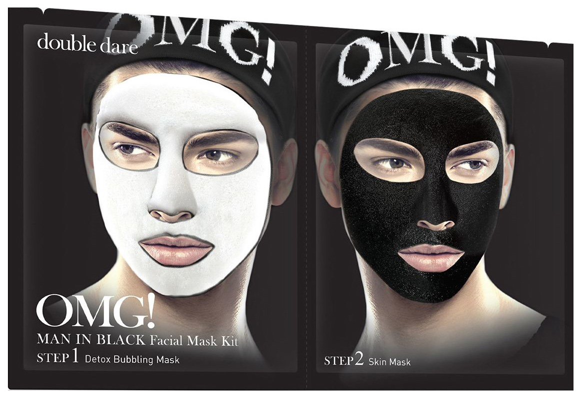 

Маска для лица Double Dare OMG! Man In Black Facial Mask Kit упаковка 5 штук, Facial Mask Kit