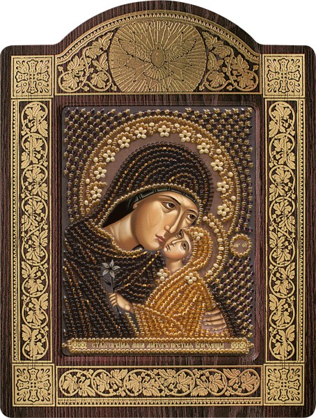 

Вышивка бисером Нова Слобода СН. 8143 Св.Анна с младенцем Марией 9х11 см