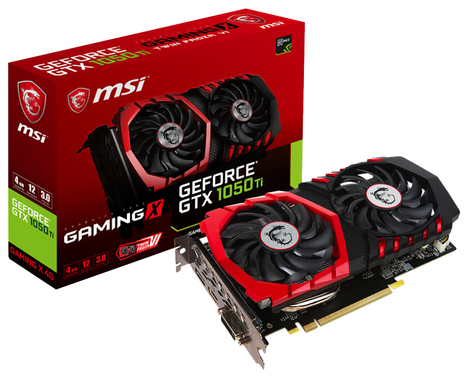 фото Видеокарта msi nvidia geforce gtx 1050 ti (gtx 1050 ti gaming x 4g)