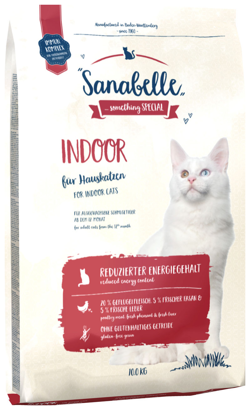 фото Сухой корм для кошек sanabelle indoor, для домашних, дичь, 10кг