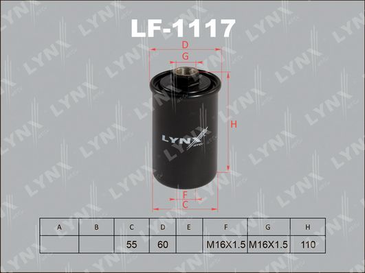 

Фильтр топливный LYNXauto LF-1117