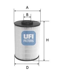 фото Фильтр топливный ufi 26.037.00