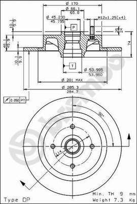 

Тормозной диск brembo 08.5051.10