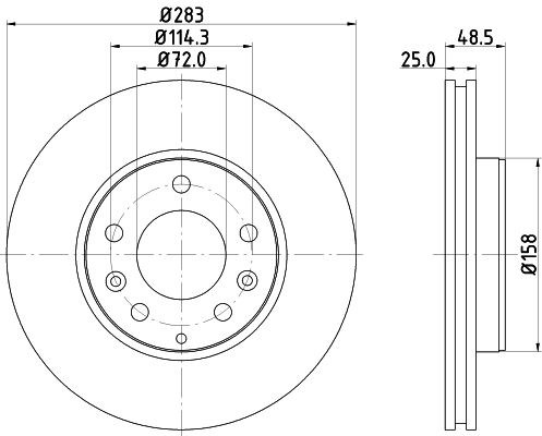 фото Тормозной диск hella pagid 8dd 355 110-361