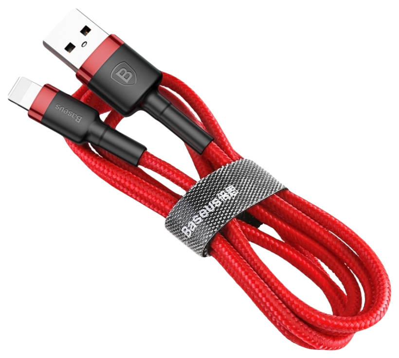 

Кабель Baseus Kevlar Lightning 0,5м Red (CALCLF-A19), Kevlar cable Lightning 50cm