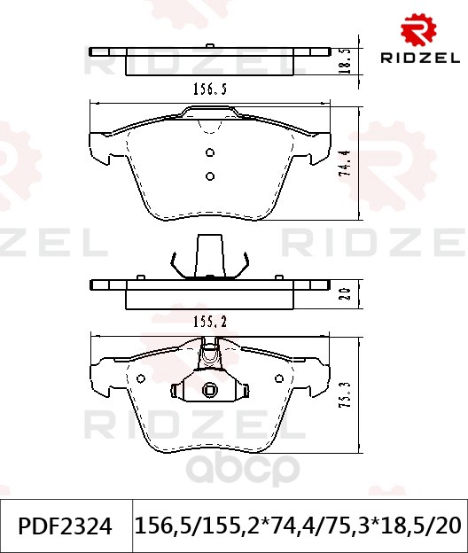 

Комплект тормозных колодок RIDZEL PDF2324