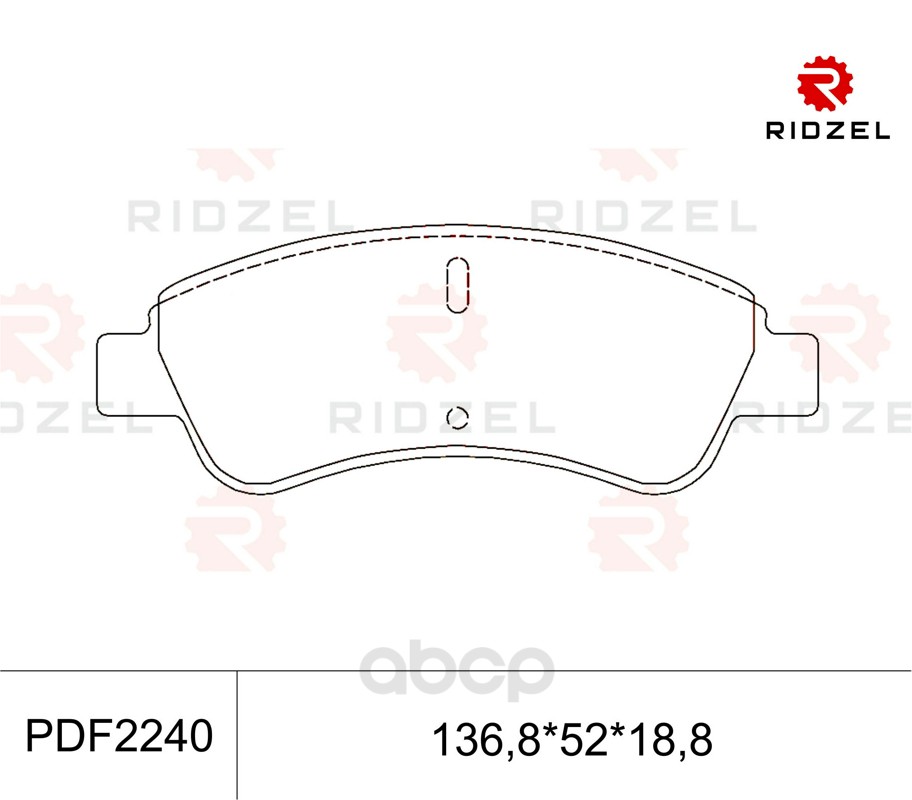 

Комплект тормозных колодок RIDZEL PDF2240