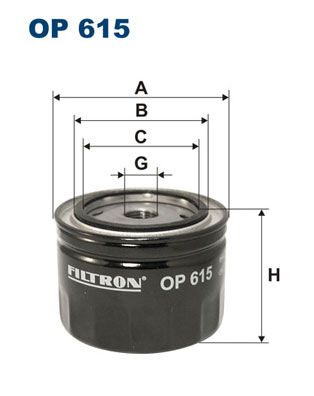 фото Фильтр масляный filtron op615