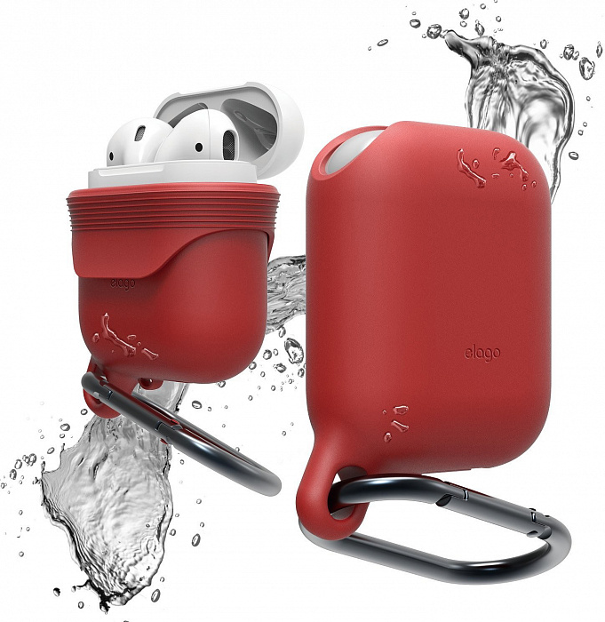 фото Чехол elago waterproof hang case для airpods (red)