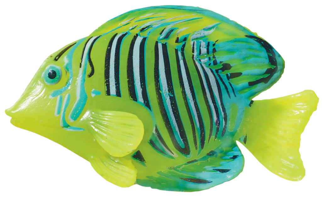 Декорация для аквариума JELLY-FISH Рыба-Хирург неоновая, силикон, 9,7х14х2,5 см