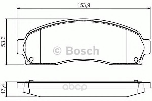 

Тормозные колодки дисковые BOSCH 0986495167