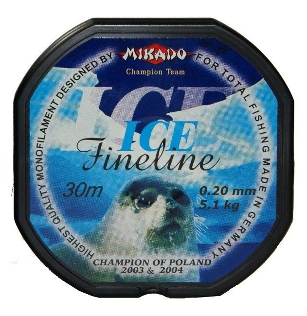 фото Леска монофильная mikado fineline ice 0,2 мм, 30 м, 5,1 кг