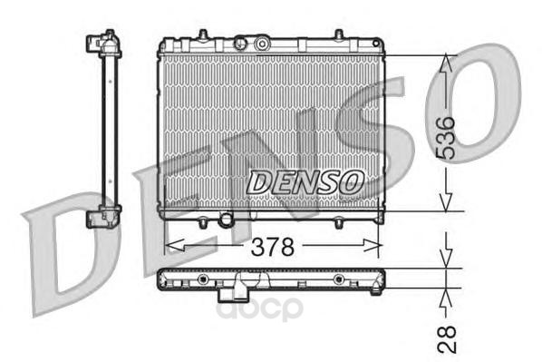 

Радиатор 378x536 Denso DRM21056
