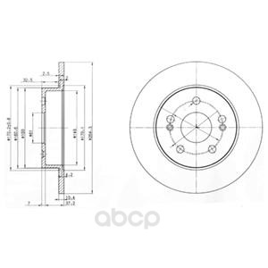 фото Тормозной диск delphi задний для renault safrane 3.0 92-96, scenic 2.0/1.9dci 00 bg2698