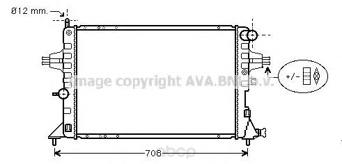 Pадиатор системы охлаждения Opel Astra 98-04, Zafira 99-01 Ava OLA2293