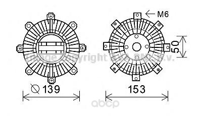 фото Mуфта вентилятора двигателя mitsubishi delica, l300 4g63, 4g64 86 ava mtc222