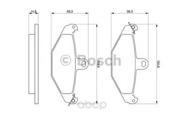

Тормозные колодки Bosch задние дисковые 986461148