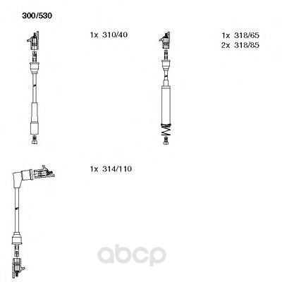 

Комплект высоковольтных проводов BREMI 300530