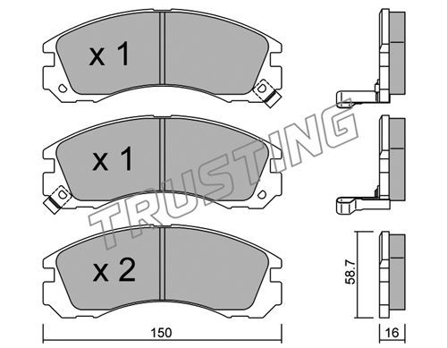 

Тормозные колодки TRUSTING дисковые 1360