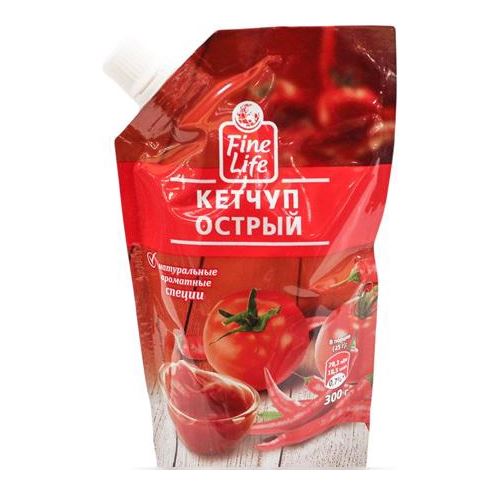 

Кетчуп Fine Life острый 300 г