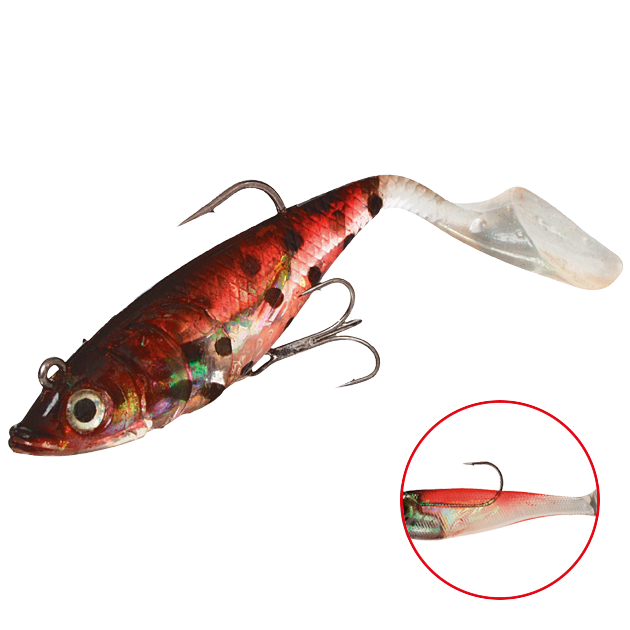 

Силиконовая приманка Mikado Crystal Fish WXH-66 100 мм, 6, 2 шт., Crystal Fish WXH-66