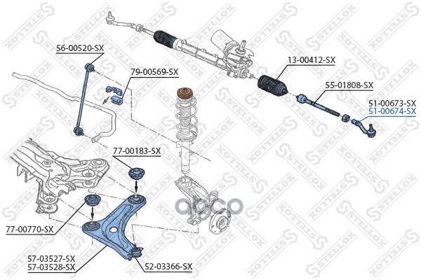 

Наконечник рулевой Stellox 5100674SX