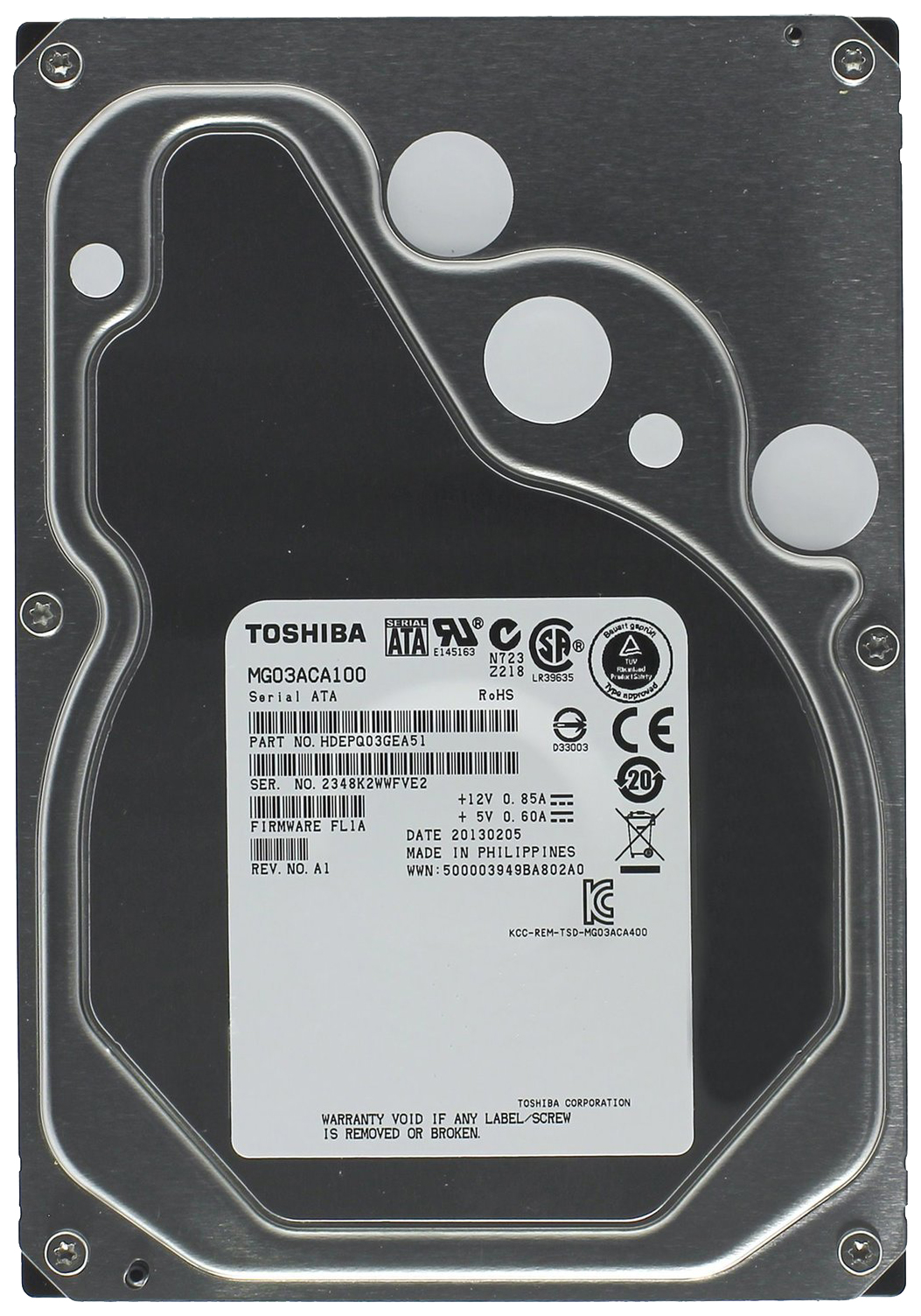 Жесткий диск Toshiba Enterprise Capacity 1ТБ (MG03ACA100)