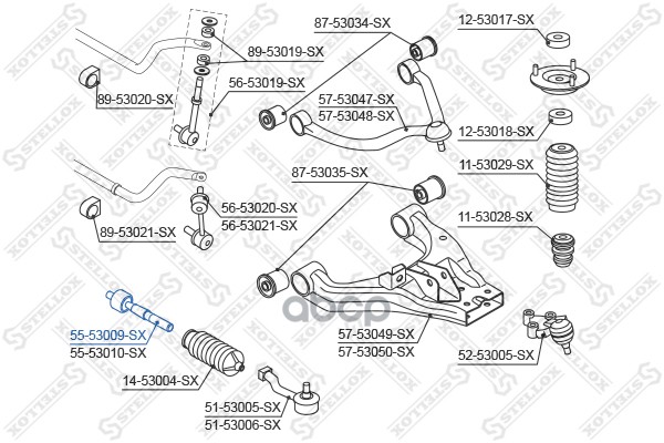 

Рулевая тяга Stellox 5553009SX