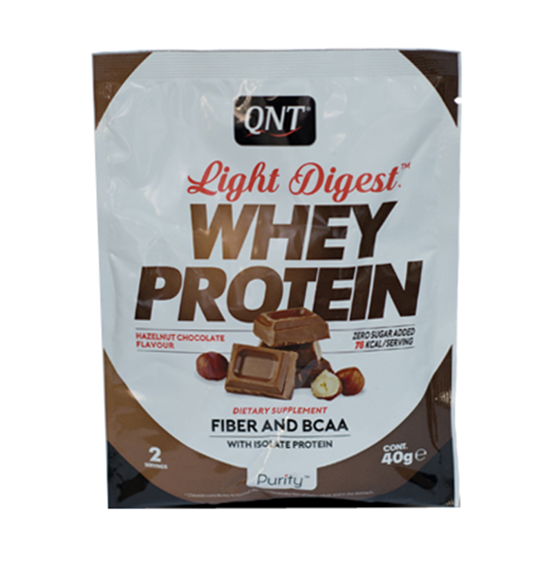 фото Протеин qnt whey protein light digest, 40 г, hazelnut chocolate