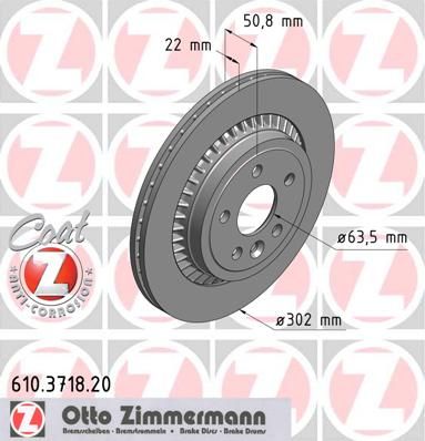 фото Тормозной диск zimmermann 610.3718.20