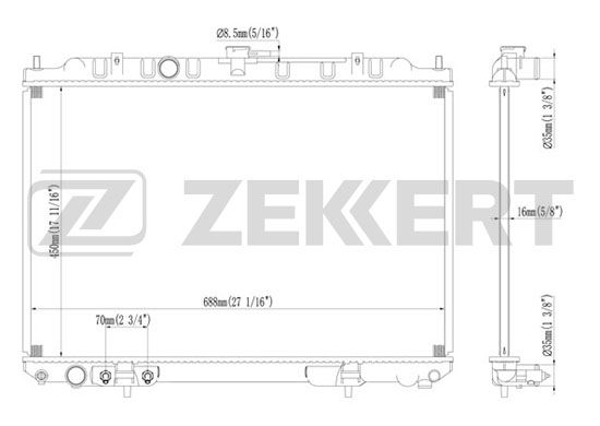 

Радиатор охлаждения двигателя ZEKKERT MK-1228