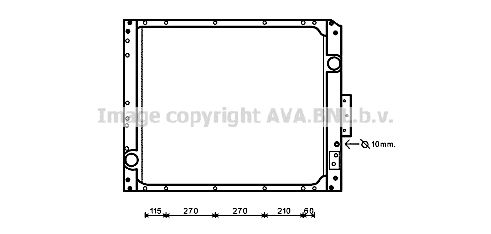 

Радиатор охлаждения двигателя AVA QUALITY COOLING ME2254