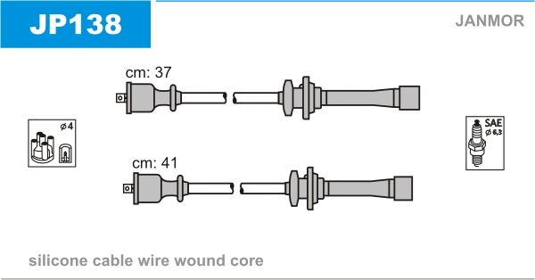 

Комплект проводов зажигания JANMOR JP138
